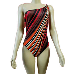 Carabella Collection Women swimsuit Curved One shoulder Size 16 NWT /B10